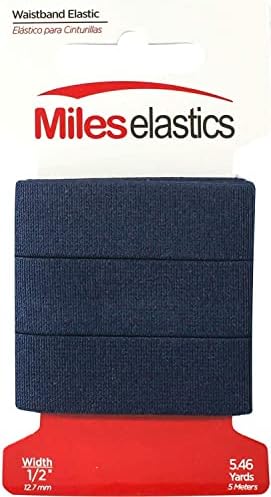 מיילס אלסטי חגורת אלסטי 1/2 על ידי 5,46 מטרים-שחור / חזק ארוג אלסטי / מכונת רחיץ ויבש