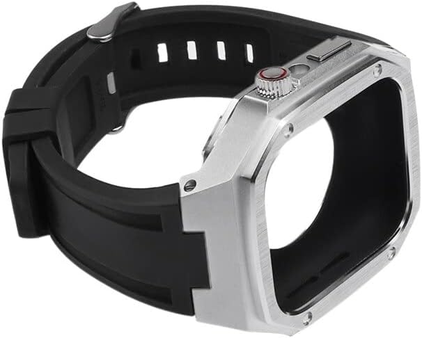 Kanuz צבעוני סיליקון רצועה מתכת מתכת עבור Apple Watch iWatch SE 8 7 6 5 4 40 ממ 41 ממ 44 ממ 45 ממ גברים להחליף שינוי