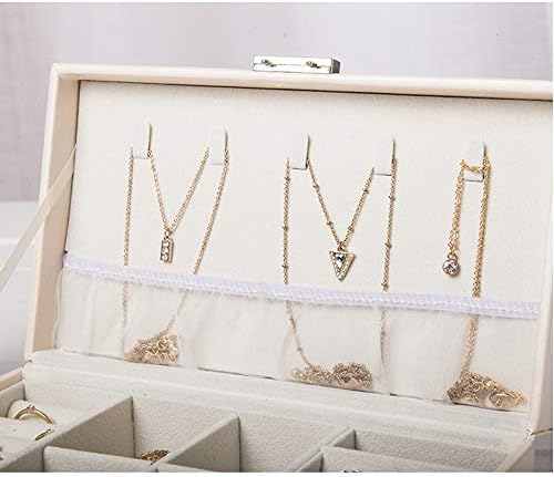 תיבת מארז אחסון תכשיטים לנסיעות של G-Trie עם מנעול, לנשים תכשיטים לחתונה יום השנה